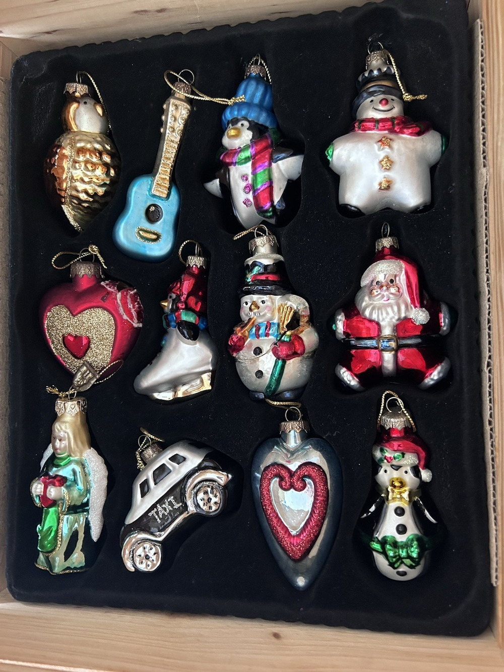 Vintage Thomas Pacconi Museum Series Glass 30 Ornaments Dome Wood Case 3 Layers